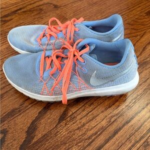 Youth Blue and Orange Nike Running Shoes